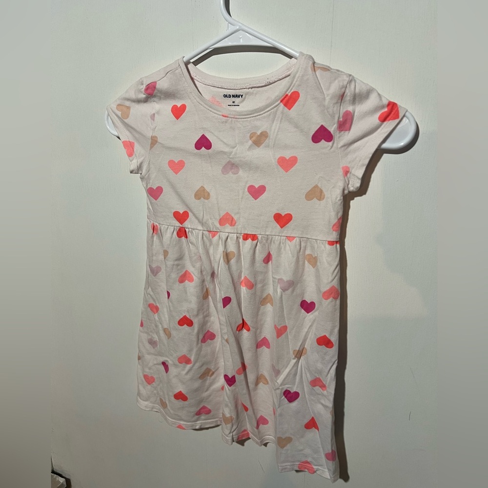 Old Navy Pink and Cream Girls Dress